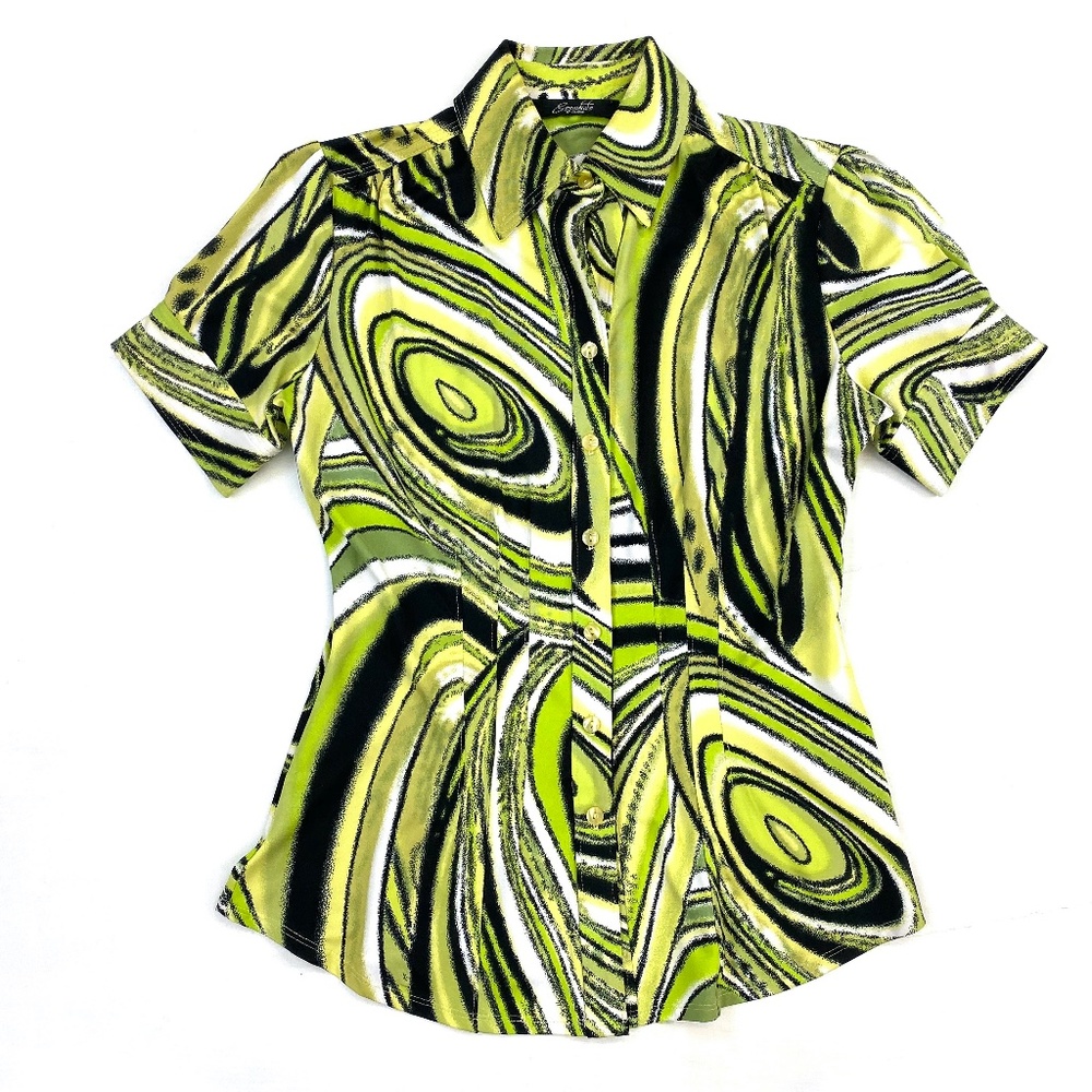 Graphic Marble Swirl Top